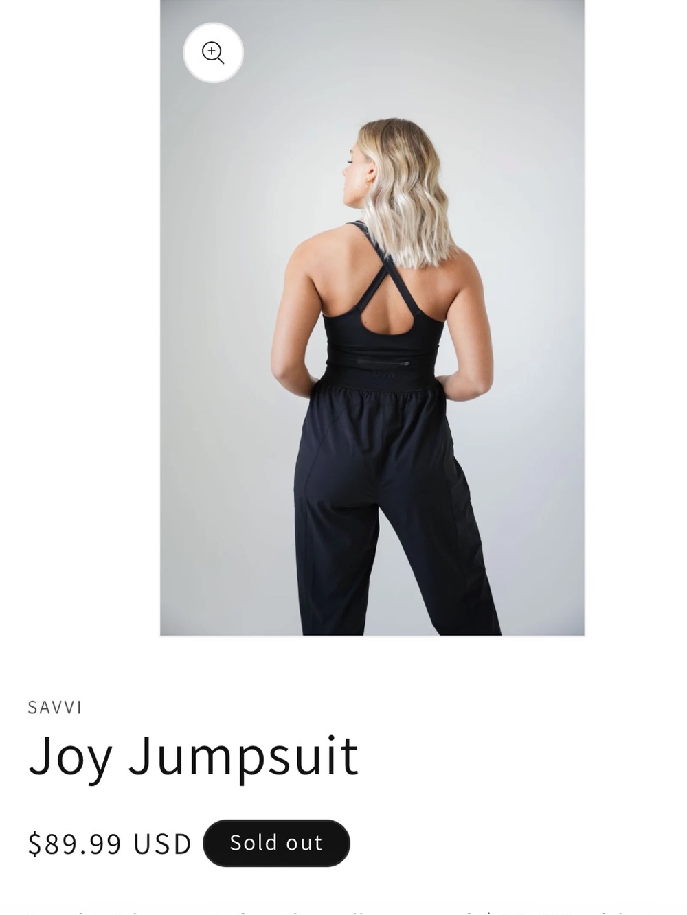 Savvi Joy Black Jumpsuit